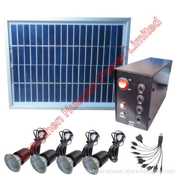 10W Solar Light Kit with DC 12V and USB 5V Output